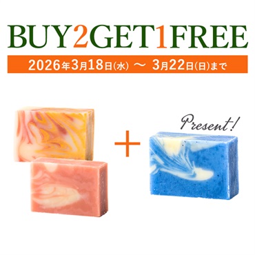 【BUY2GET1FREE】ボタニカルハンドメイド洗顔石鹸2個＋1個