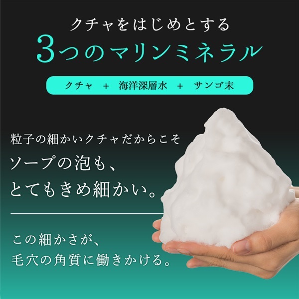 琉球のホワイトマリンクレイ洗顔石鹸 (伊集の花の香り) スパウトパウチ130g 詳細画像